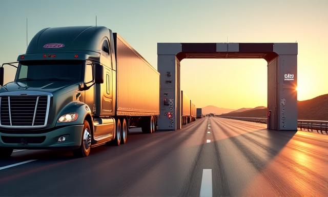 Border crossing truck