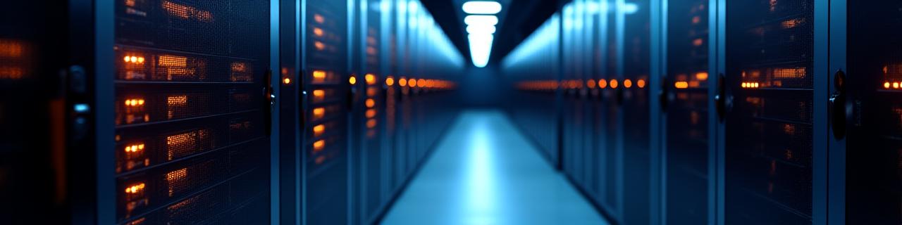 Secure server room representing TNS Trucking high-level data encryption and information security infrastructure.